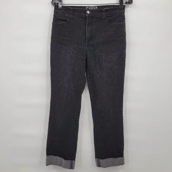 NYDJ Denim - NYDJ Women Black High Rise Crop Denim Jeans Size 6